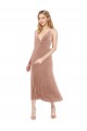 Cheap Midi Length Short V-Neck Velvet Cocktail Prom Dress / Homecoming Dress with Notched Neckline UK