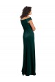 Cheap Floor Length Cap Sleeves Long Velvet Prom Dress with High Side Slit UK