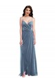 Cheap Velvet Wrap Maxi Prom Dress with Pockets UK
