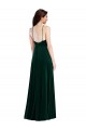 Cheap Velvet Halter Maxi Prom Dress with Front Slit & Pockets UK