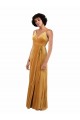 Cheap Romantic Velvet Floor Length Prom Dress with Wrap Detail UK