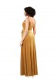 Cheap Romantic Velvet Floor Length Prom Dress with Wrap Detail UK