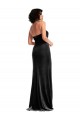 Cheap Empire Waist Stretch Velvet Prom Dress with Halter Strap UK