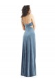 Cheap Spaghetti Strap Long Full Length Velvet Maxi Prom Dress UK