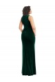 Cheap Square Neck Long Velvet Maxi Prom Dress UK